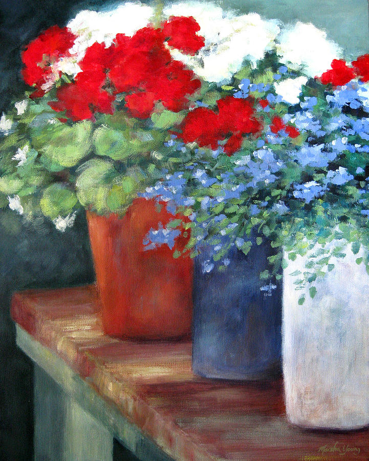 Blooms of Joy Painting by Marsha Young