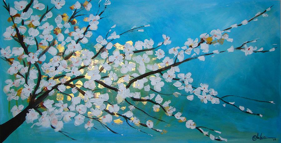 Blossoming Painting by Alex Loza - Fine Art America