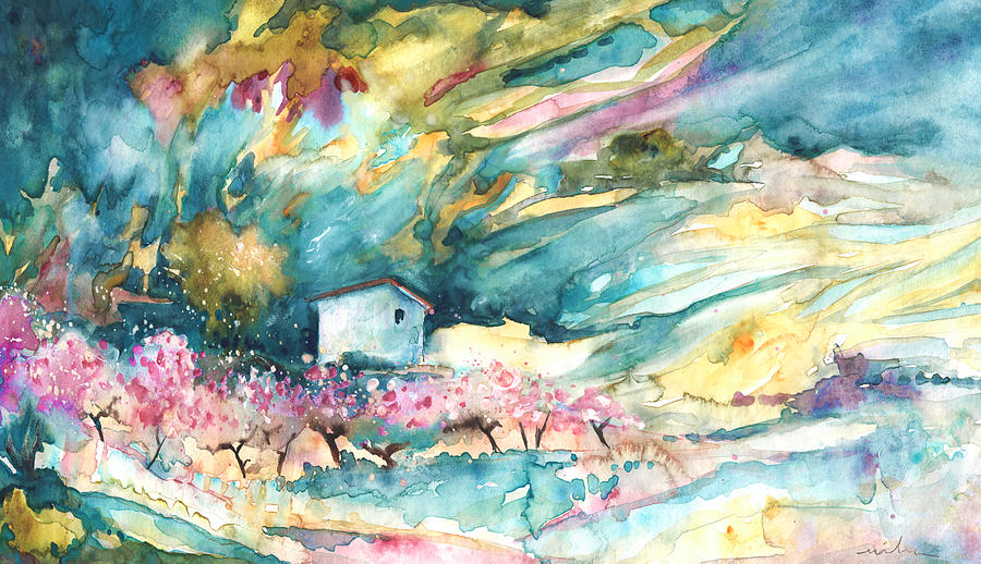 Blossoming Almond Trees On The Costa Blanca Painting