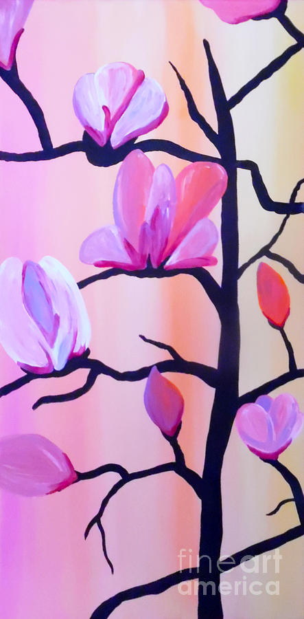 Blossoming Branches Painting by Jilian Cramb - AMothersFineArt