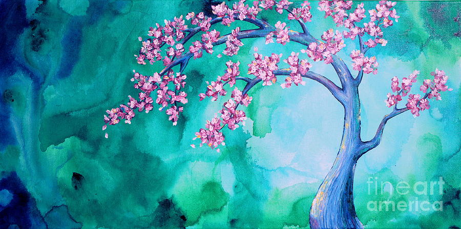 Blossoms in the Mist Painting by Shiela Gosselin