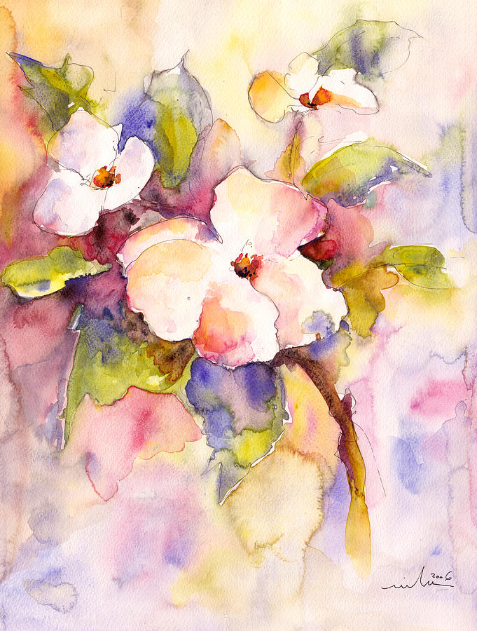 Blossoms Painting by Miki De Goodaboom - Fine Art America