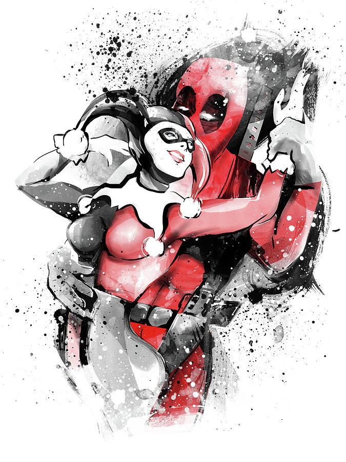 Deadpool Movie Painting - Blow A Kiss by Unique Drawing