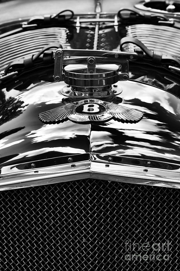 Vintage Photograph - Blower Bentley Monochrome by Tim Gainey