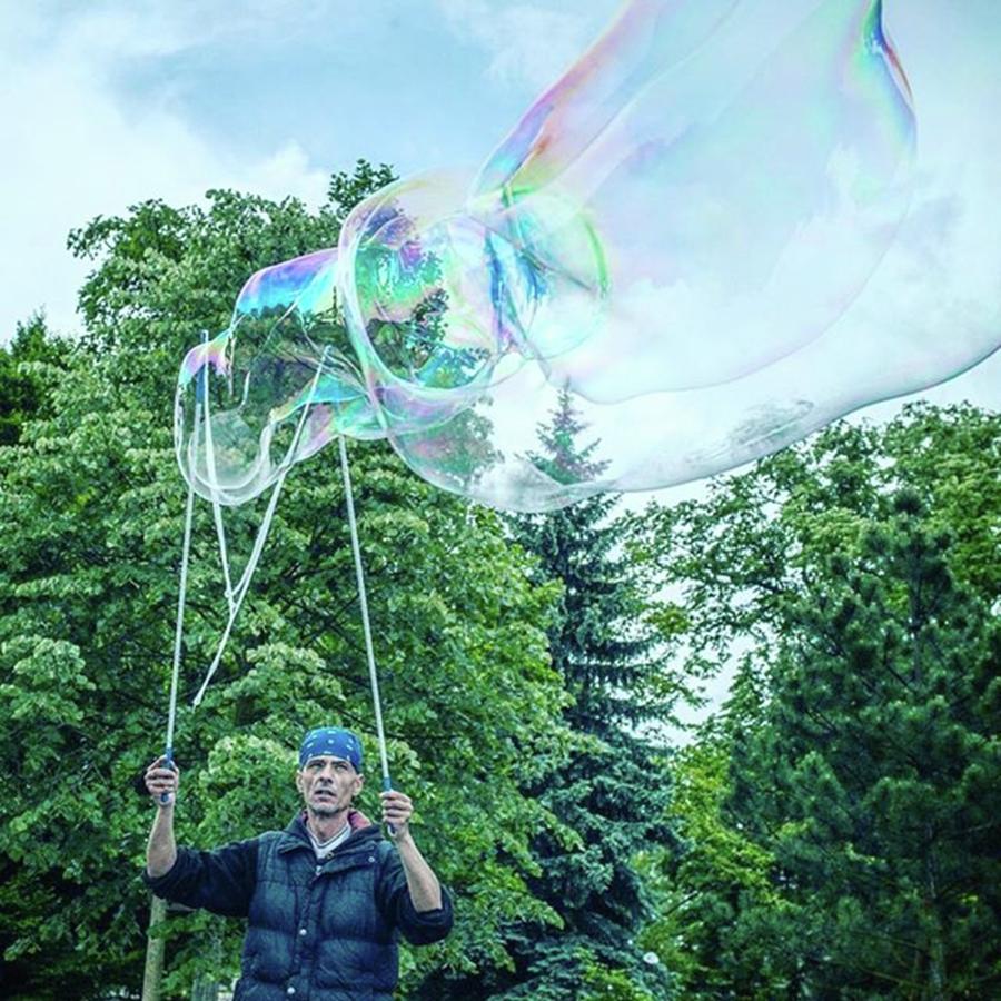 Fun Photograph - Blowing Bubbles, Geneva, Switzerland by Aleck Cartwright