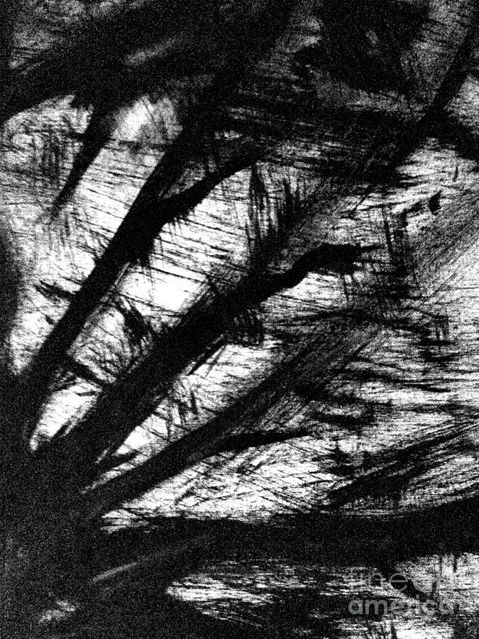 Black And White Painting - Blowing in the Wind by Deborah Selib-Haig
