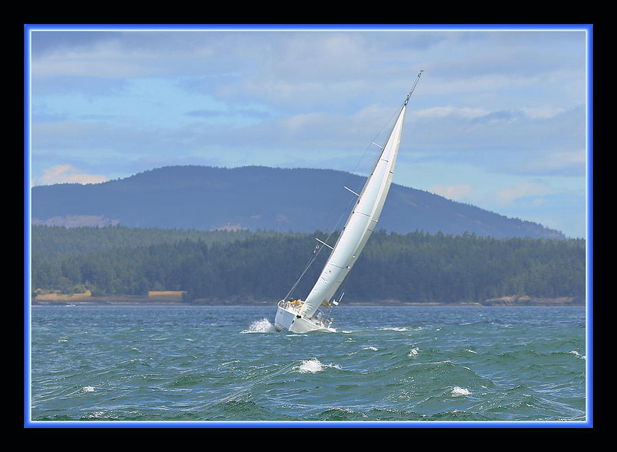 Sail Boat Photograph - Blowing over by BYETPhotography