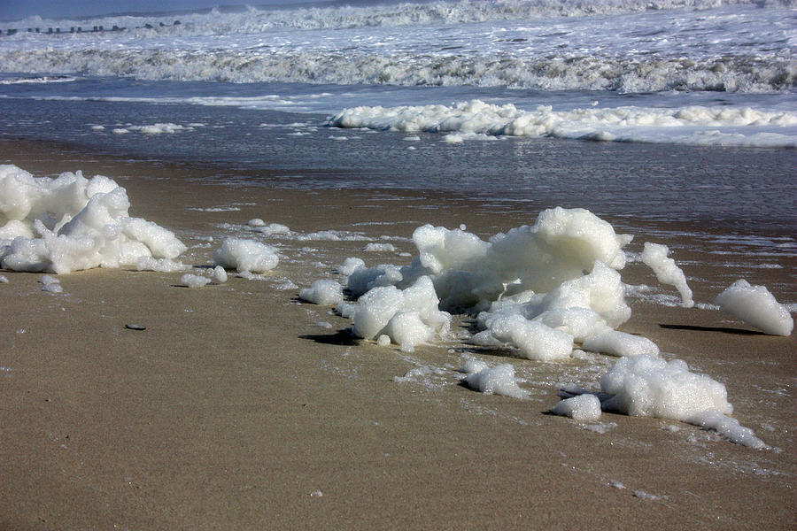 Blowing Seafoam Photograph by Mary Haber