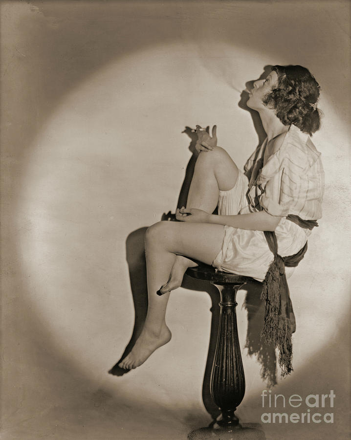Vintage Photograph - Blowing Smoke 1922 by Padre Art