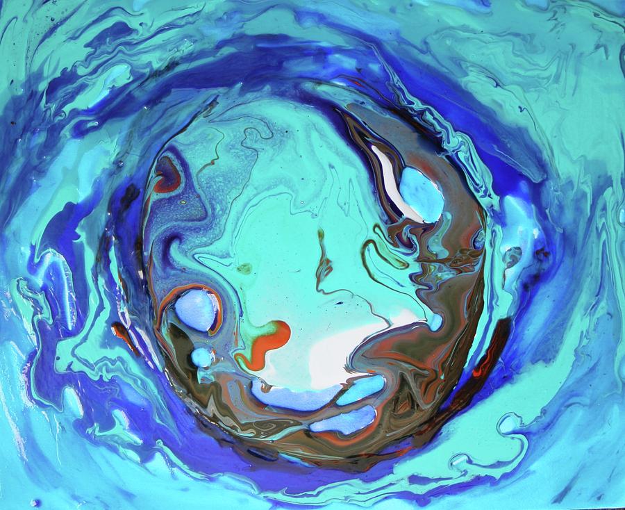 Blu Lagoon Painting by Madeleine Arnett