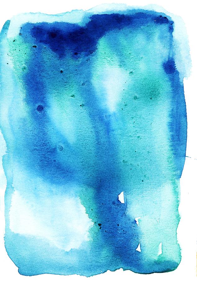 Beach Painting - Blue Abstract 2 by Green Palace
