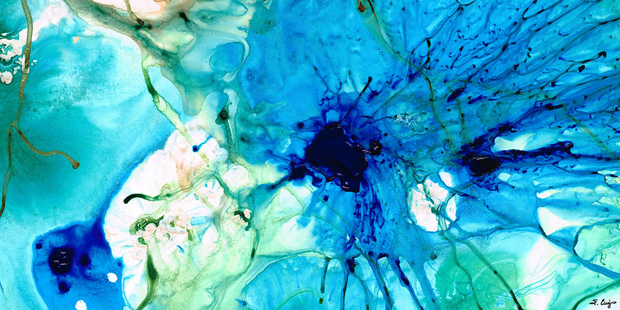 Blue Abstract Art - A Calm Energy - By Sharon Cummings Painting by Sharon Cummings
