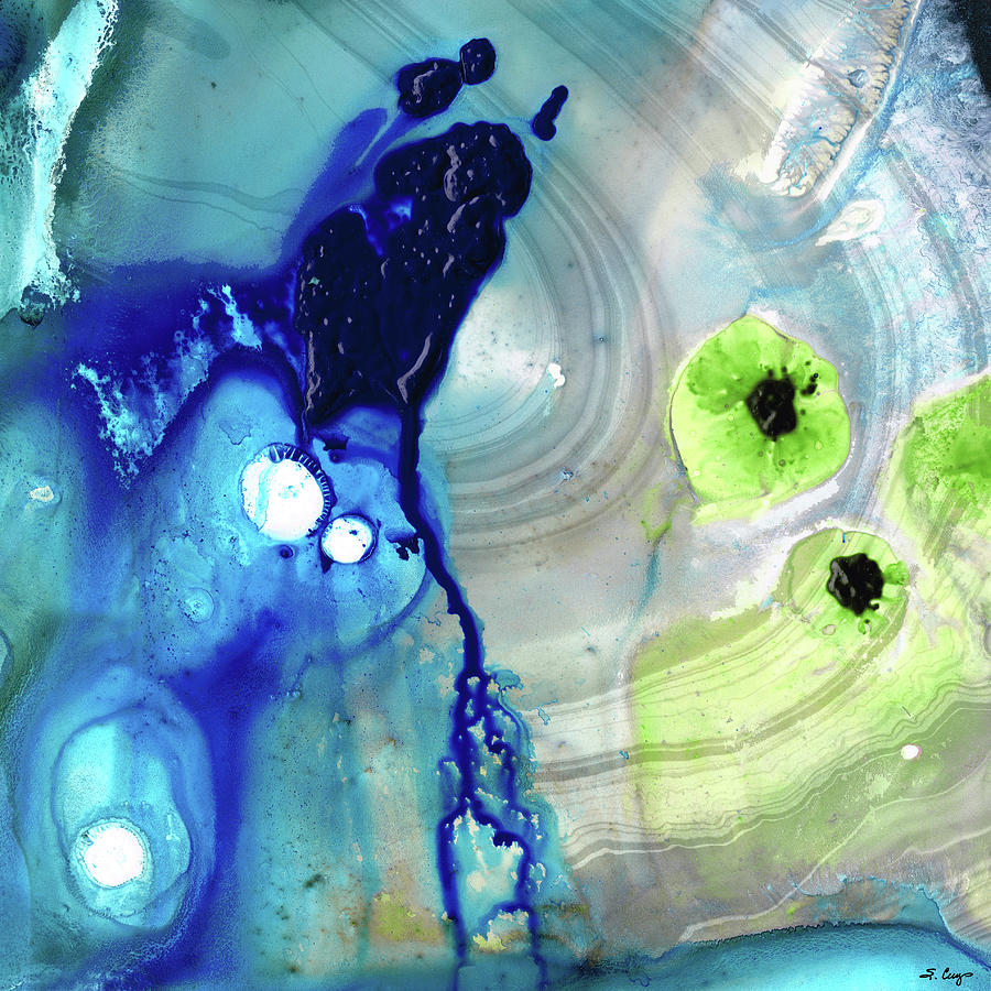 Abstract Painting - Blue Abstract Art - Reborn - Sharon Cummings by Sharon Cummings