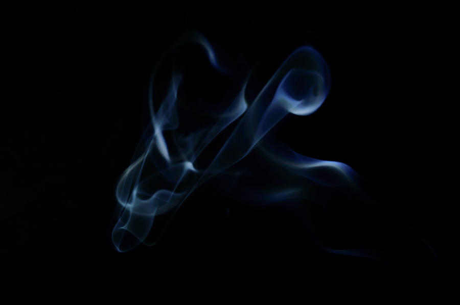 Blue abstract creaturelike smoke art plume Photograph by Johan Ferret ...