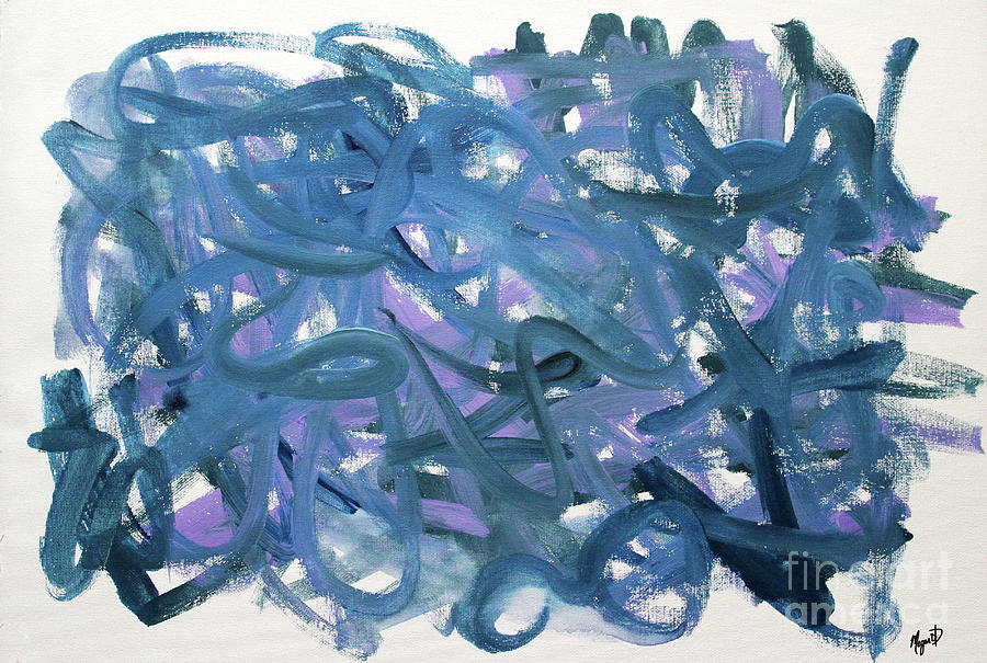 Blue Abstract Painting by Megan Dirsa-DuBois