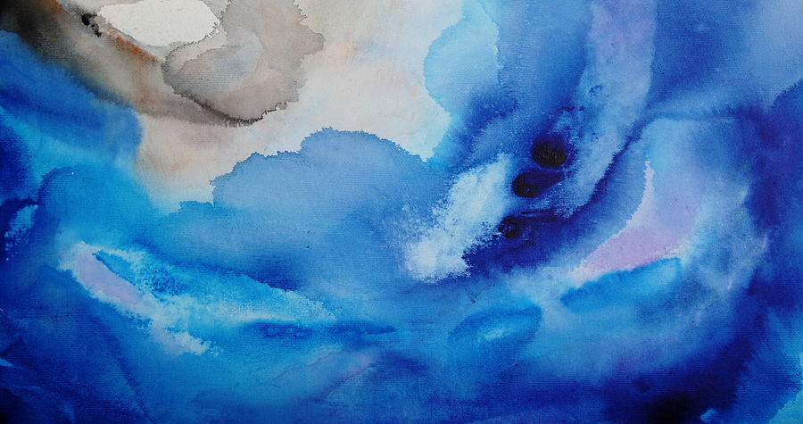 Blue Abstract Painting 2 Painting by Shiela Gosselin