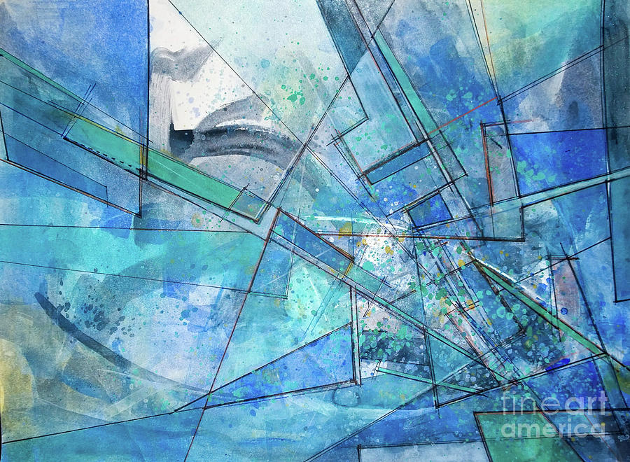Blue abstract  Painting by Robert Anderson