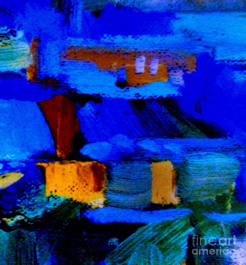 Blue Abstraction Square Photograph by Randall Weidner