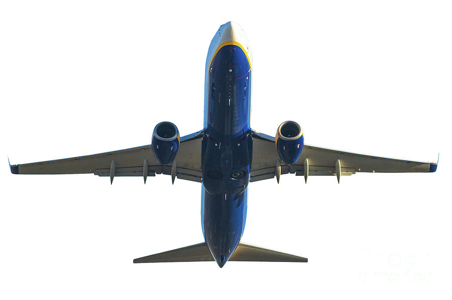 Blue Airplane Takeoff Photograph by Benny Marty