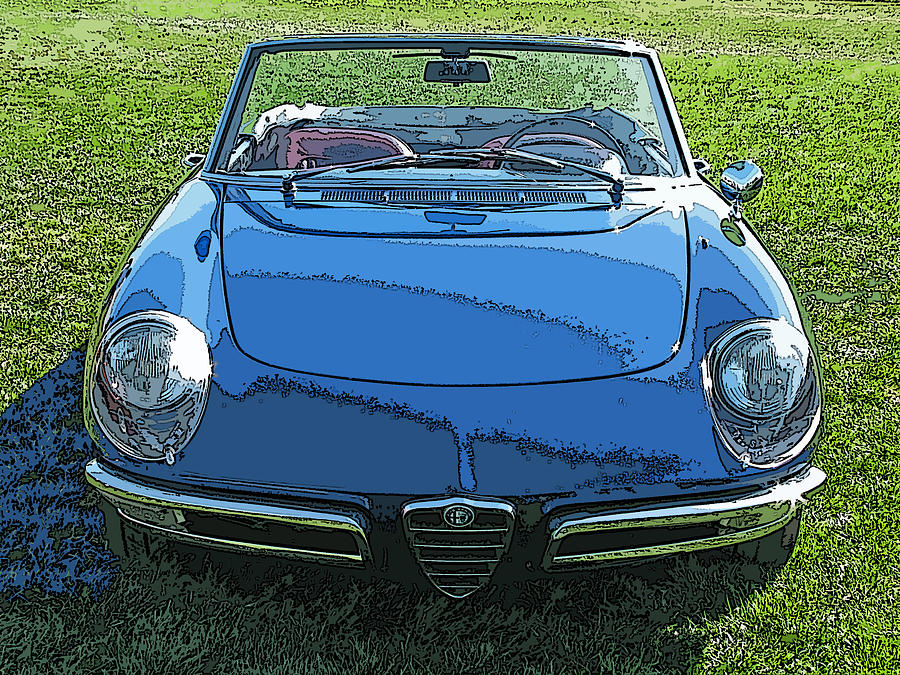Blue Alfa Romeo Spyder Photograph by Samuel Sheats