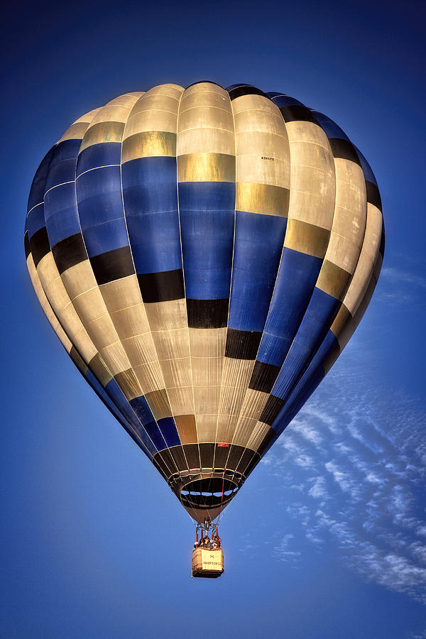 Blue and Gold Balloon Photograph by Diana Powell