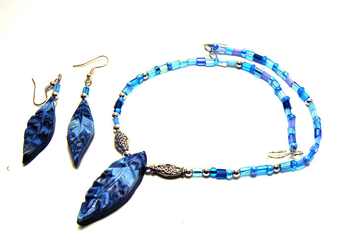 Jewelry Jewelry - Blue and Gray Feather by Rhonda Harbin