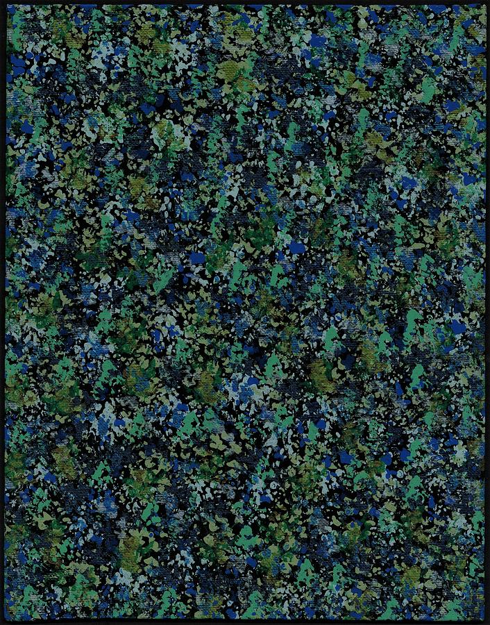 Water And Earth Painting - Blue and Green Action by Eric Harsa