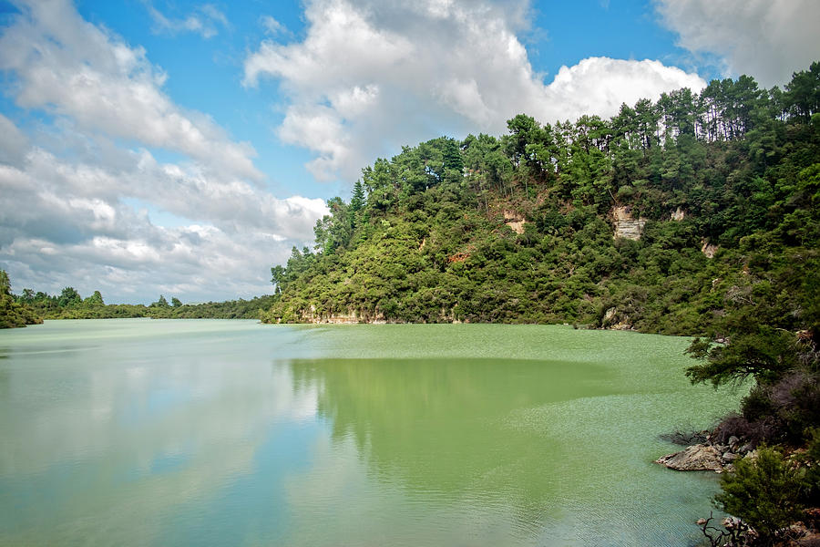 Blue and Green at Lake Ngakaro Photograph by Catherine Reading