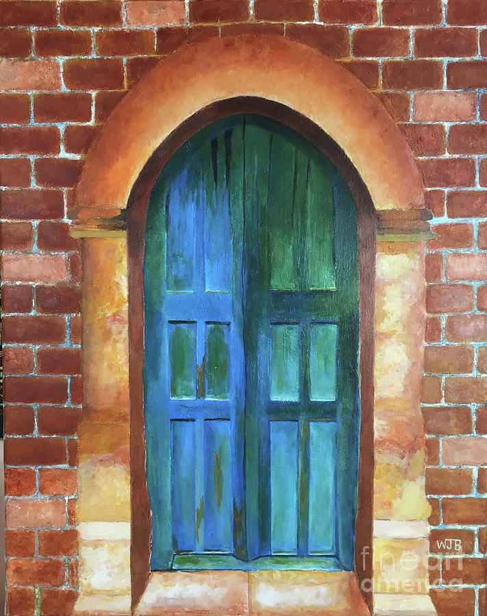 Blue and Green Doors Painting by William Bowers