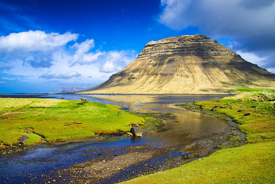Blue and green summer landscape in Iceland Photograph by Matthias Hauser