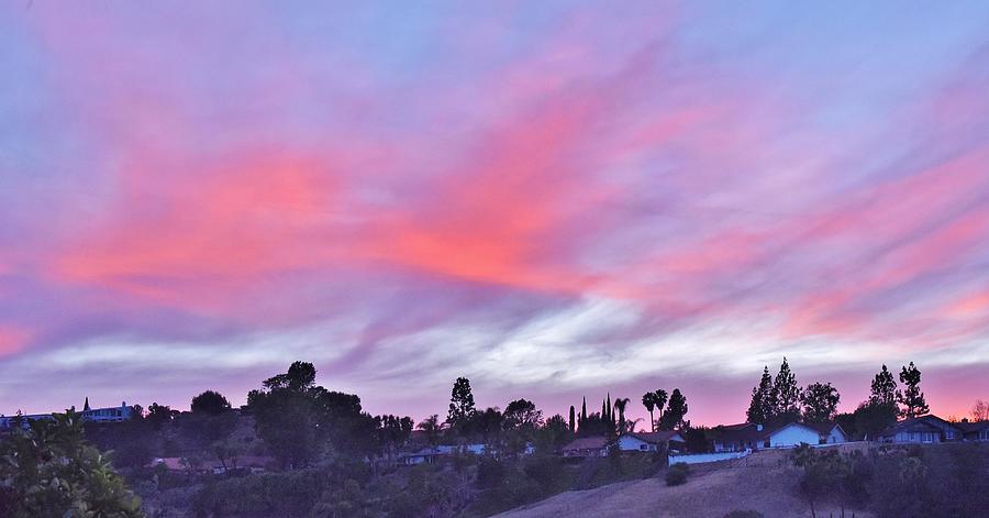 Blue and Pink Clouds IV Photograph by Linda Brody
