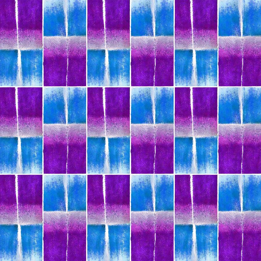 Blue and Purple Pattern Digital Art by Patricia Strand