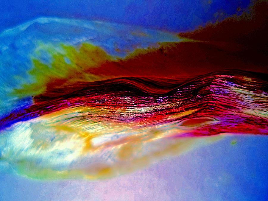 Abstract Mountains Photograph - Blue and Red Mountains by Beth Akerman Abstract Mountains Photograph - Blue and Red Mountains by Beth Akerman