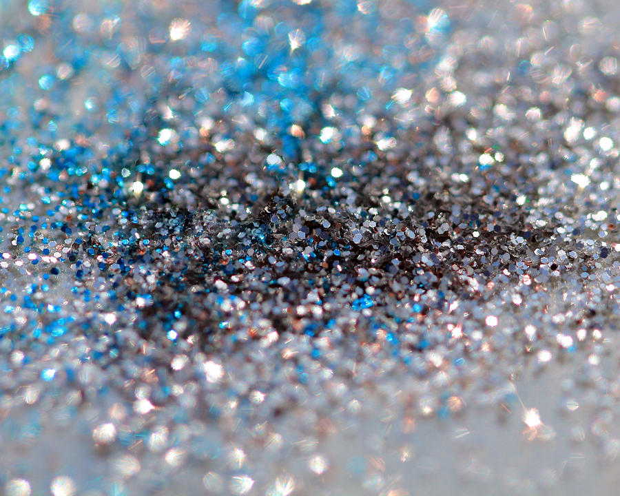 Blue and Silver Sparkles Photograph by Angela Murdock