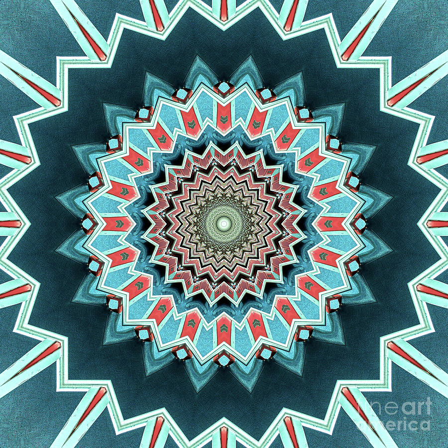 Blue And Turquoise Pattern Digital Art by Phil Perkins