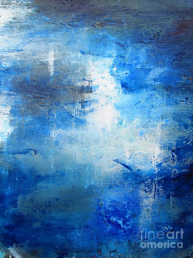 Moonlight On Water- Abstract  Painting by Mary Cahalan Lee - aka PIXI