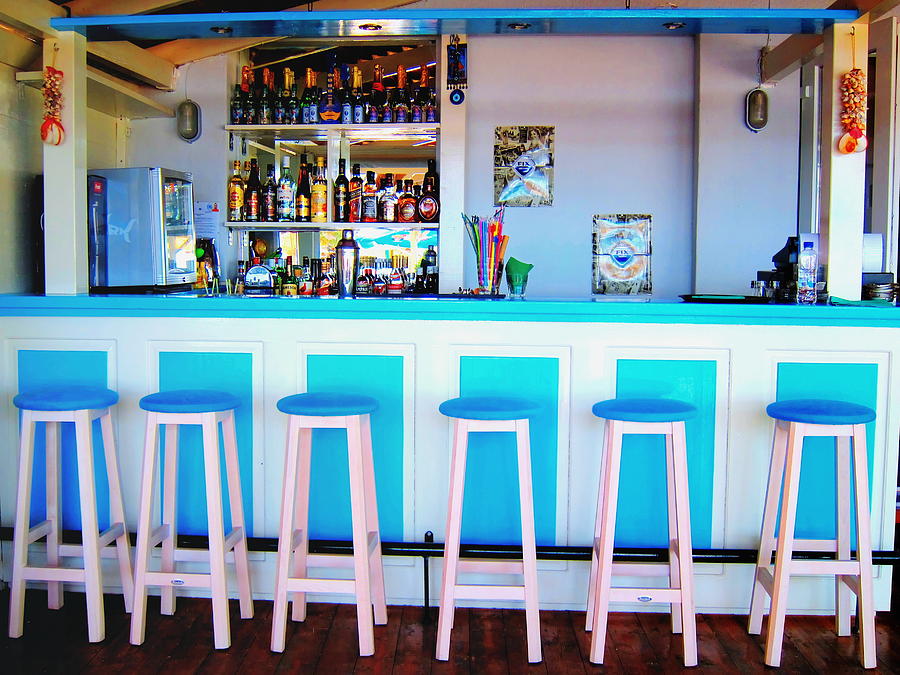 Blue And White Bar Photograph by Andreas Thust