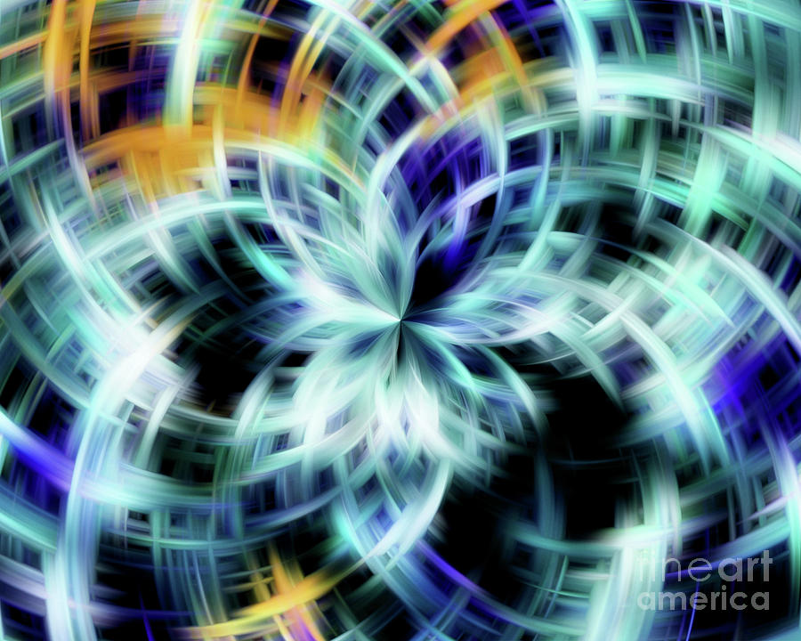 Blue And White Galaxy Abstract Digital Art by Smilin Eyes Treasures