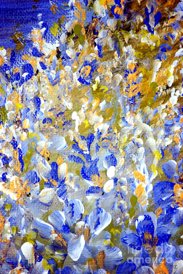 Blue and White  Painting by Oksana Semenchenko