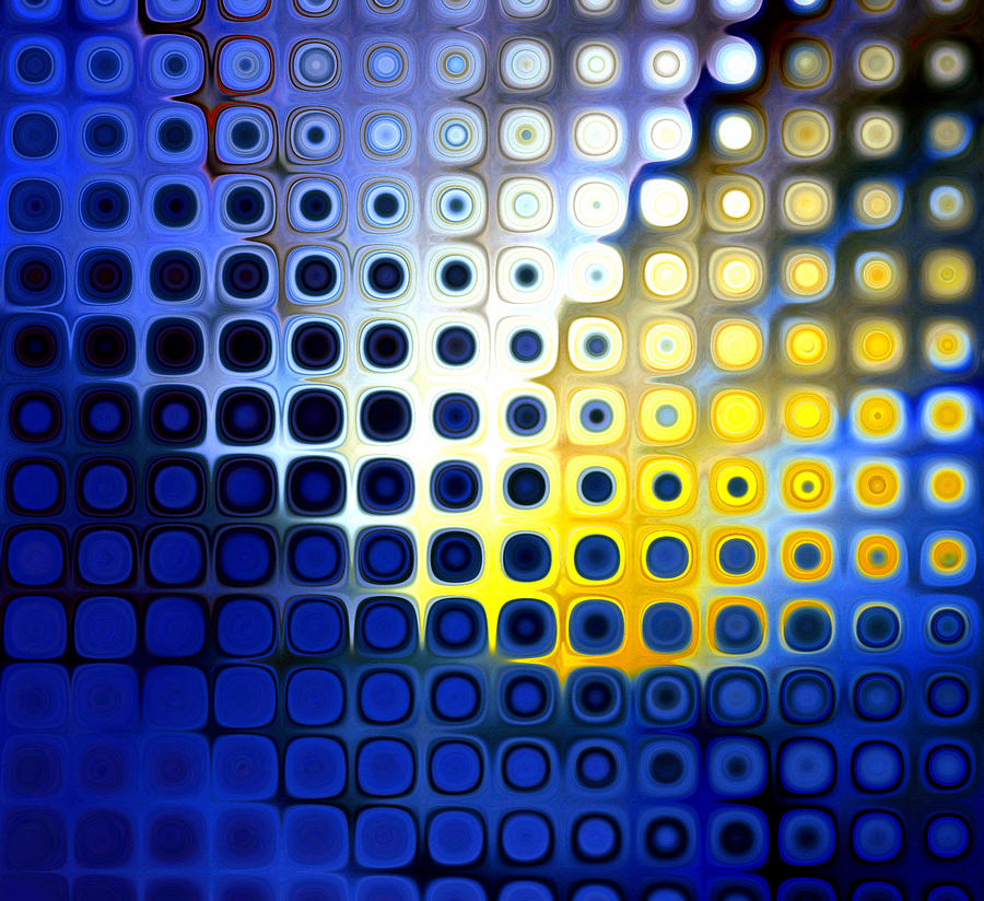Blue and Yellow A Digital Art by Patty Vicknair