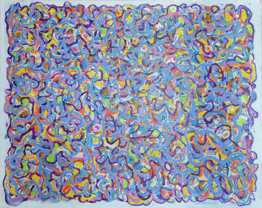 Blue and Yellow Swirls Painting by Stan Chraminski