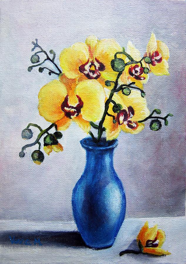 Blue and Yellow Painting by Vesna Martinjak