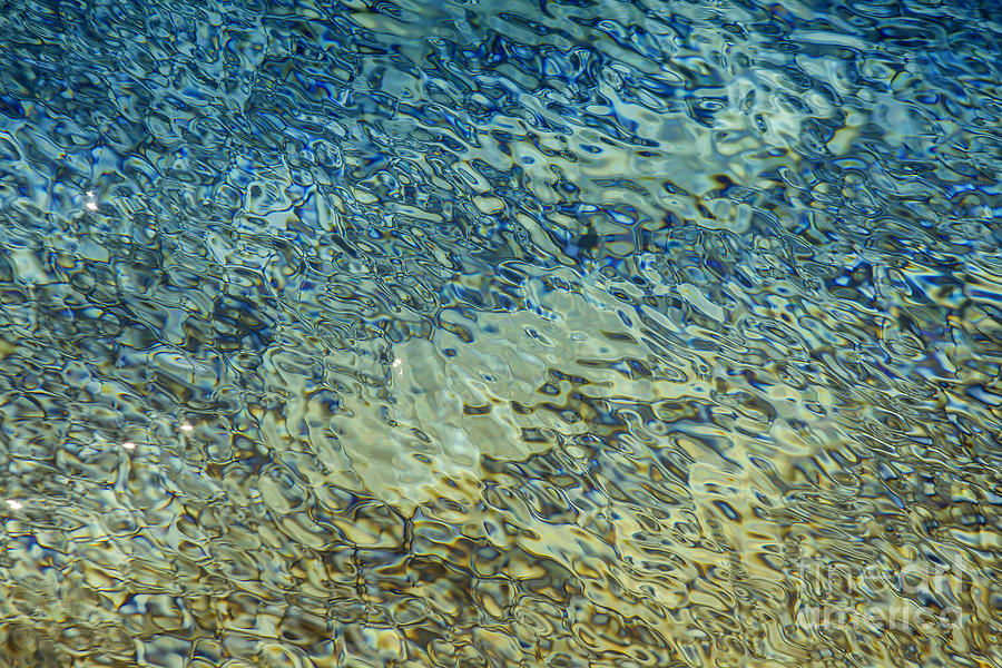 Blue and yellow water Photograph by Patricia Hofmeester