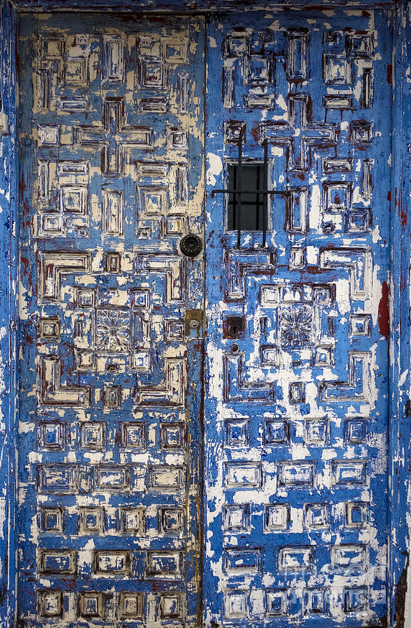 Blue andalusian door Photograph by Perry Van Munster