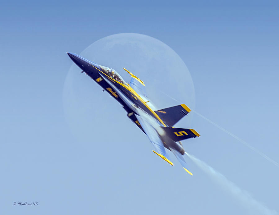 Jet Photograph - Blue Angel - Blue Moon by Brian Wallace