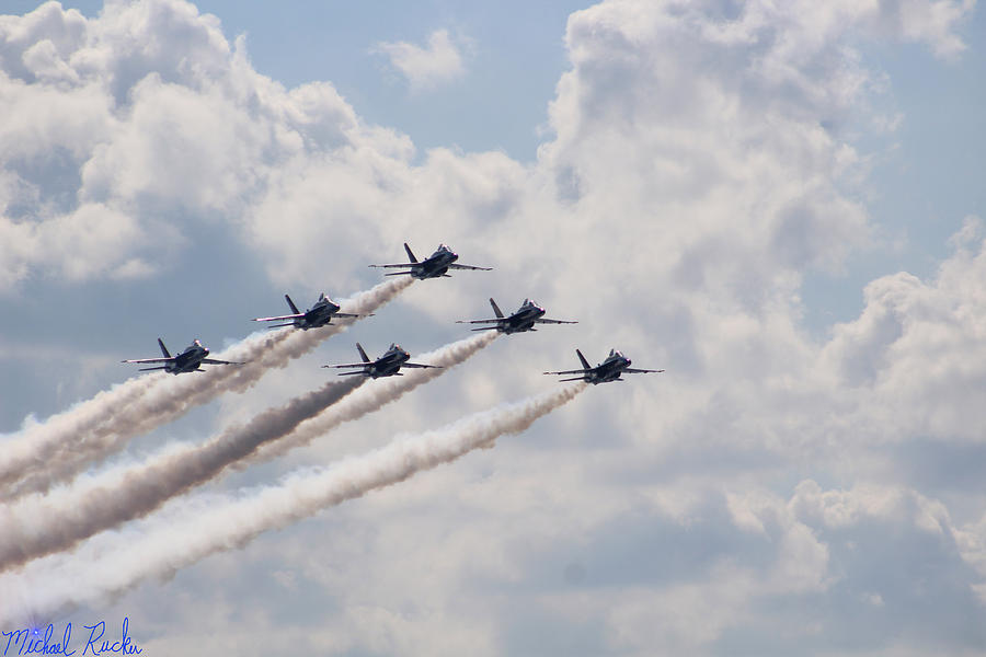Blue Angel Delta Formation Photograph by Michael Rucker