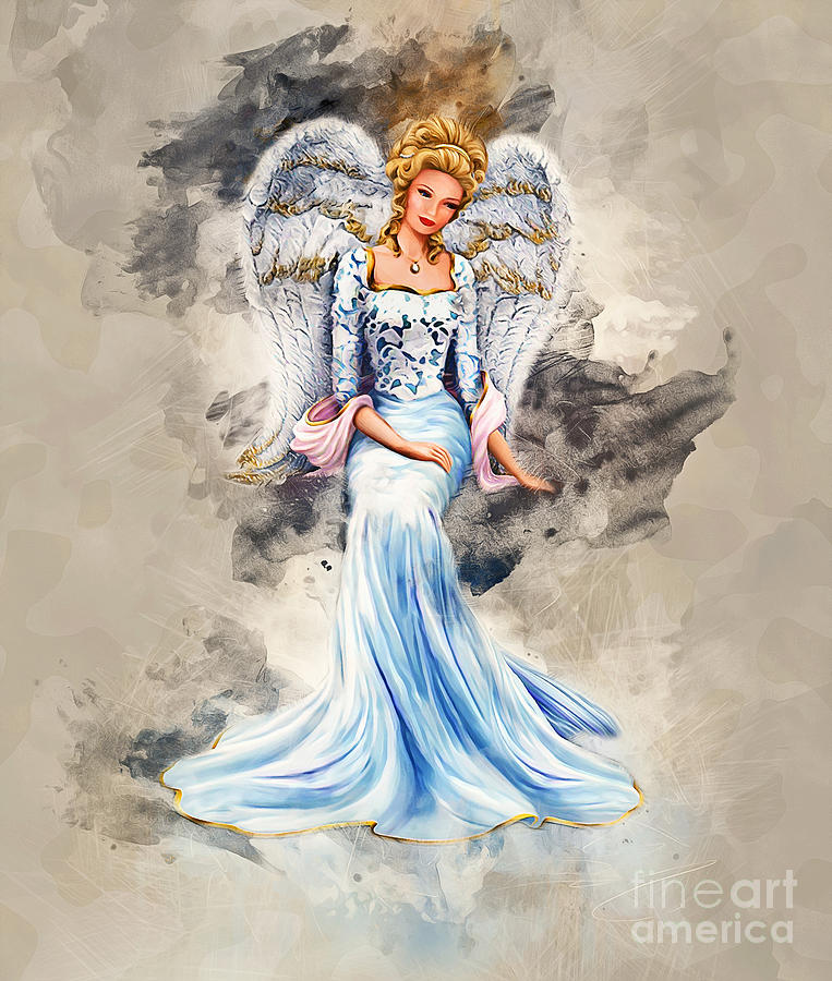 Blue Angel Digital Art by Ian Mitchell