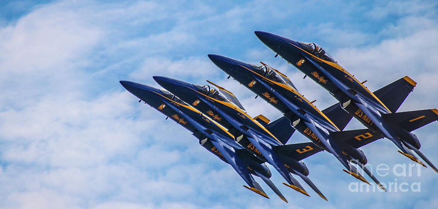 Jet Photograph - Blue Angels Ascending by Patrick Dablow