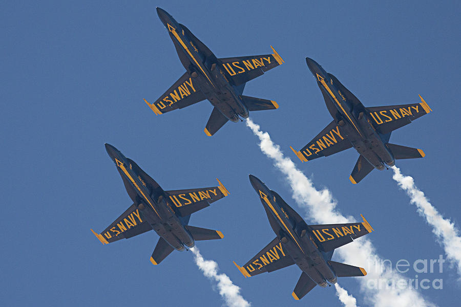 Blue Angels Blue Skies Photograph by Bob Hislop