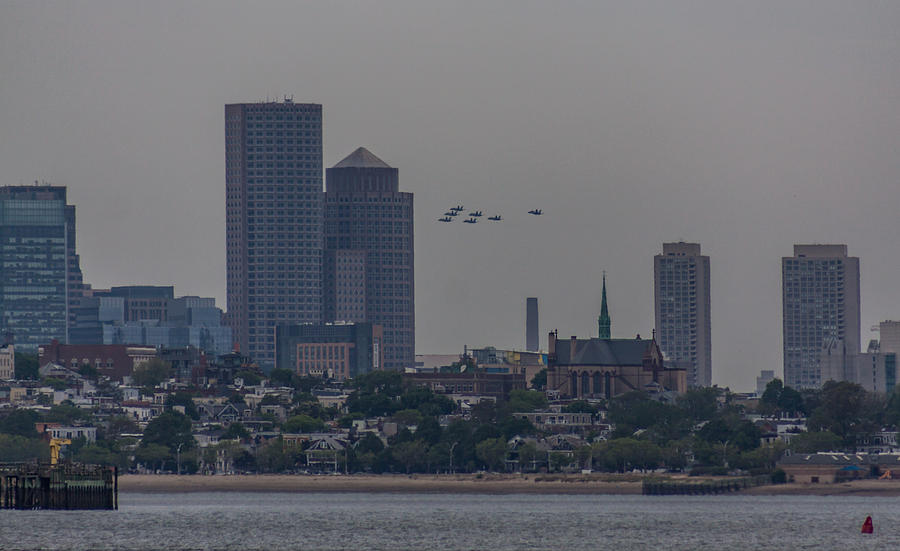 Blue Angels Boston Flyover Photograph by Brian MacLean